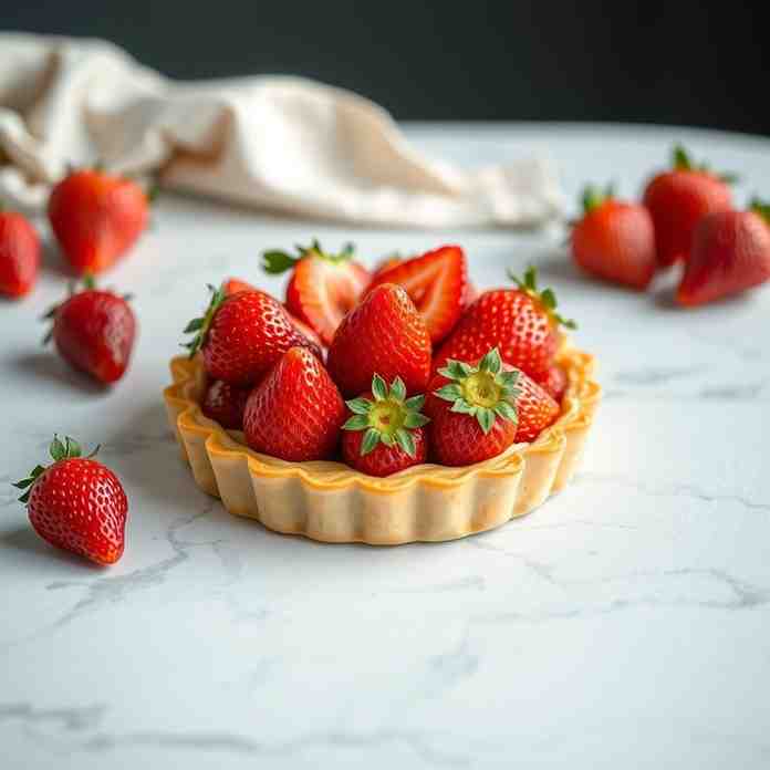 Easy Puff Pastry Fruit Tart - Fresh Strawberries